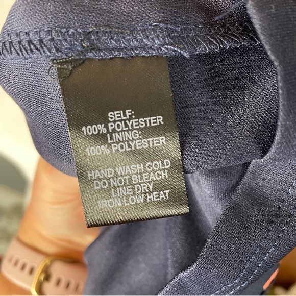 Lulus Women’s Shifting Dears Blue Floral Slit Sleeves Mini Shift Dress Small - Picture 9 of 11